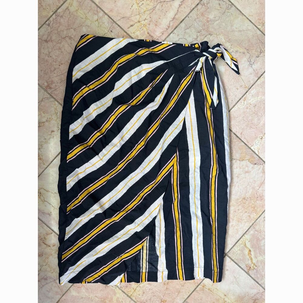Banana Republic Striped Wrap Skirt